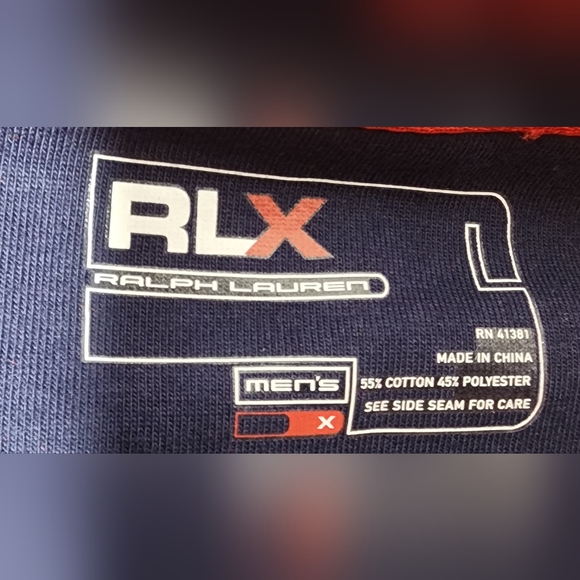 VINTAGE NWT Ralph Lauren RLX Fitness Full Zip Sweatshirt Size Large Red / Blue - Picture 11 of 16